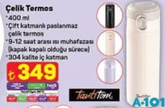 TANTİTONİ ÇELİK TERMOS 400 ML TANTİTONİ ÇELİK TERMOS 400 ML